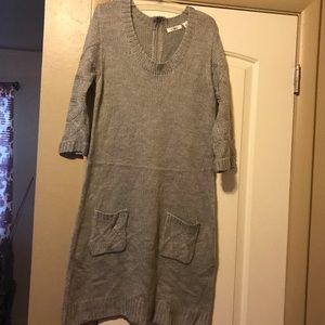 Cato’s Sweater Dress Gray, Two Front Pockets